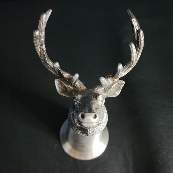 Jägermeister Deer Elk Head Stag Head Pewter Stainless Steel Shot Glass - Picture 1 of 3